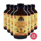 Okay Black Jamaican Castor Oil Dark Mango 4 Oz (Pack of 12)