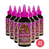 Okay Black Jamaican Castor Oil With Rosemary 4 Oz (Pack of 24)