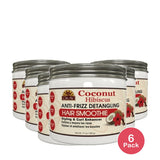 Okay Coconut Hibiscus Curl Anti-Frizz Detangling Hair Smoothie 17 Oz (Pack of 6)