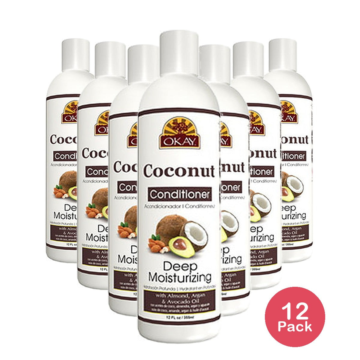 Okay Deep Moisturizing Coconut Conditioner 12 Oz (Pack of 12)