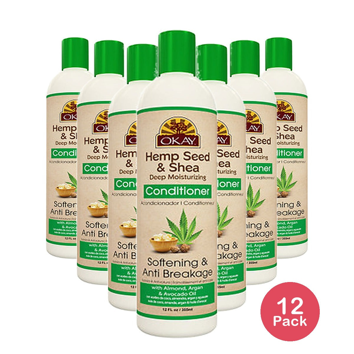Okay Hemp Seed & Shea Deep Moisturizing Conditioner 12 Oz (Pack of 12)