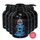 OKAY Men's Curls 3-in-1 Hydrating Shampoo 20 Oz (Pack of 12)