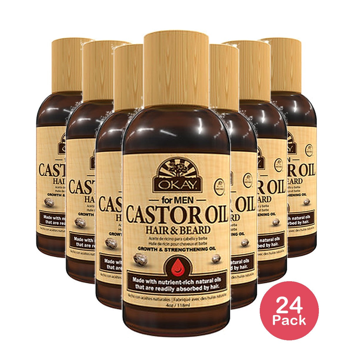 Okay Pure Naturals Castor Oil 4 Oz (Pack of 24)