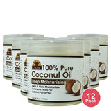 Okay Pure Naturals Coconut Oil with Vitamin E 6 Oz (Pack of 12)