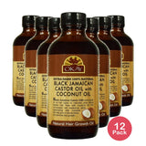 Okay Xtra Dark Jamaican Castor Oil With Coconut 4 Oz (Pack of 12)