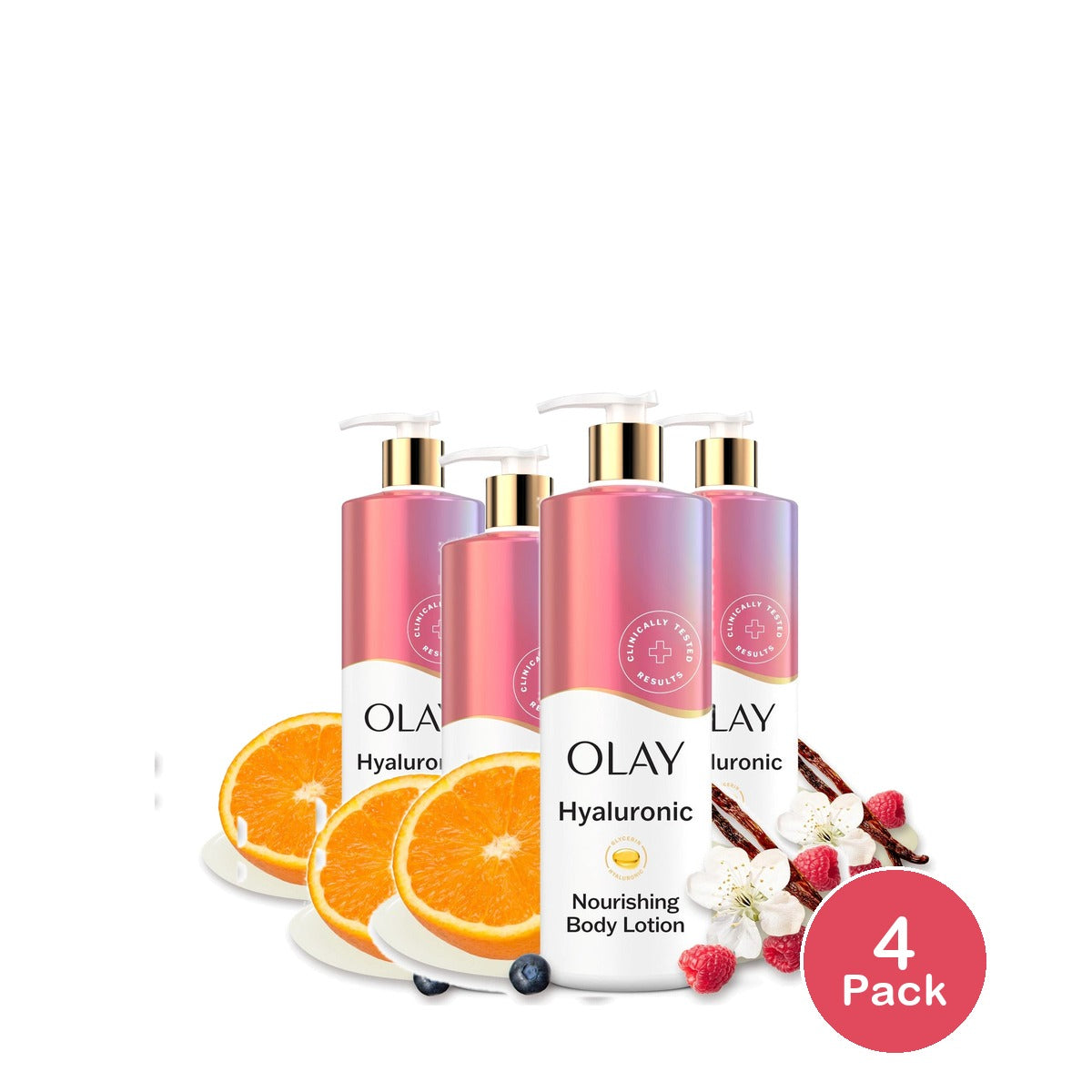 Olay Body Lotion Nourishing & Hydrating 17 Fl Oz (Pack of 4)