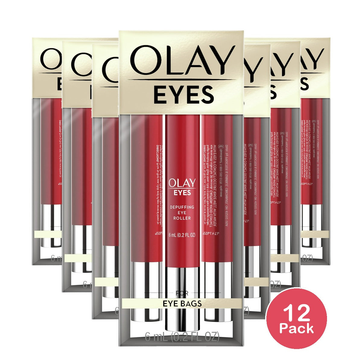 Olay Eyes Depuffing Eye Roller For Tired Skin 0.2 Fl Oz(Pack Of 12)