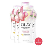 Olay Fresh Outlast Women's Body Wash White Strawberry & Mint 22 fl oz(Pack of 4)