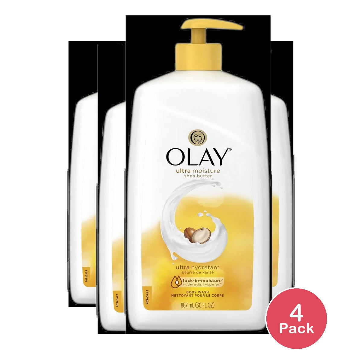 Olay Ultra Moisture Body Wash with Shea Butter 30 fl oz (Pack of 4)