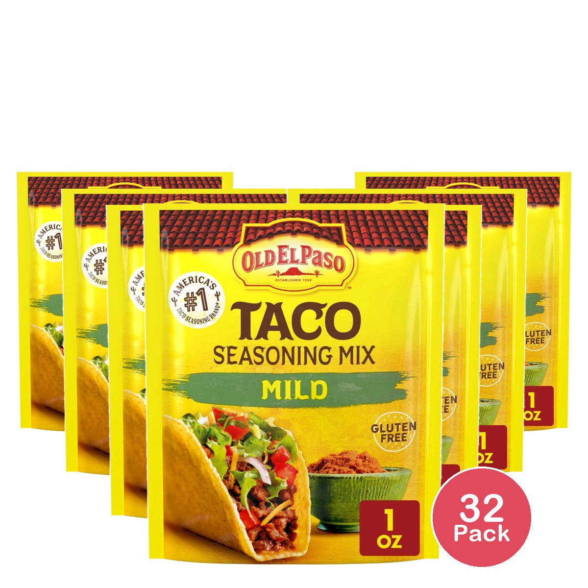 Old El Paso Seasoning, Mild Taco, 1 Oz (Pack of 32)