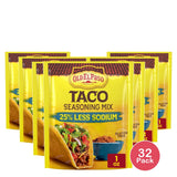 Old El Paso Taco Seasoning 25% Less Sodium 1 Oz (Pack of 32)