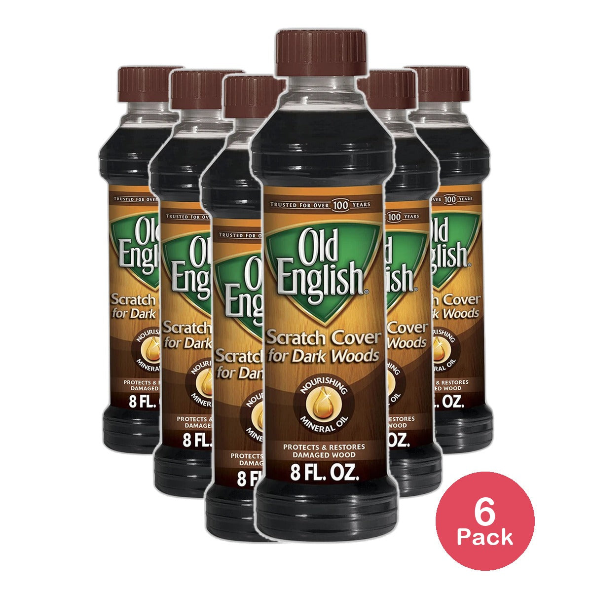 Old English Scratch Cover for Dark Woods 8Oz (Pack of 6)