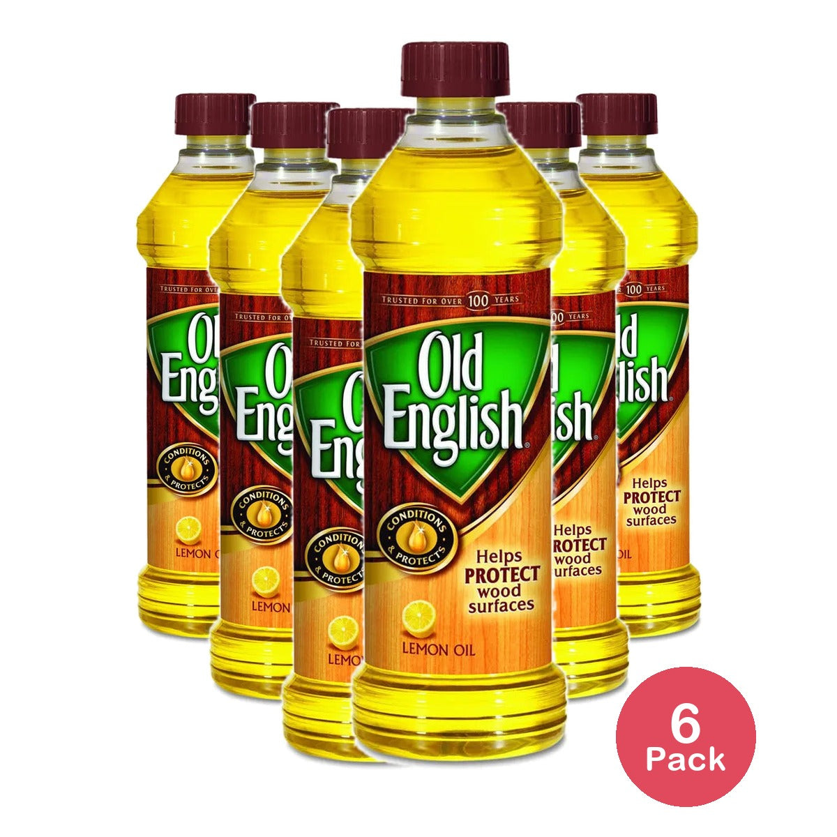 Old English Wood Conditioner and Cleaner Lemon Oil 16Oz (Pack of 6)