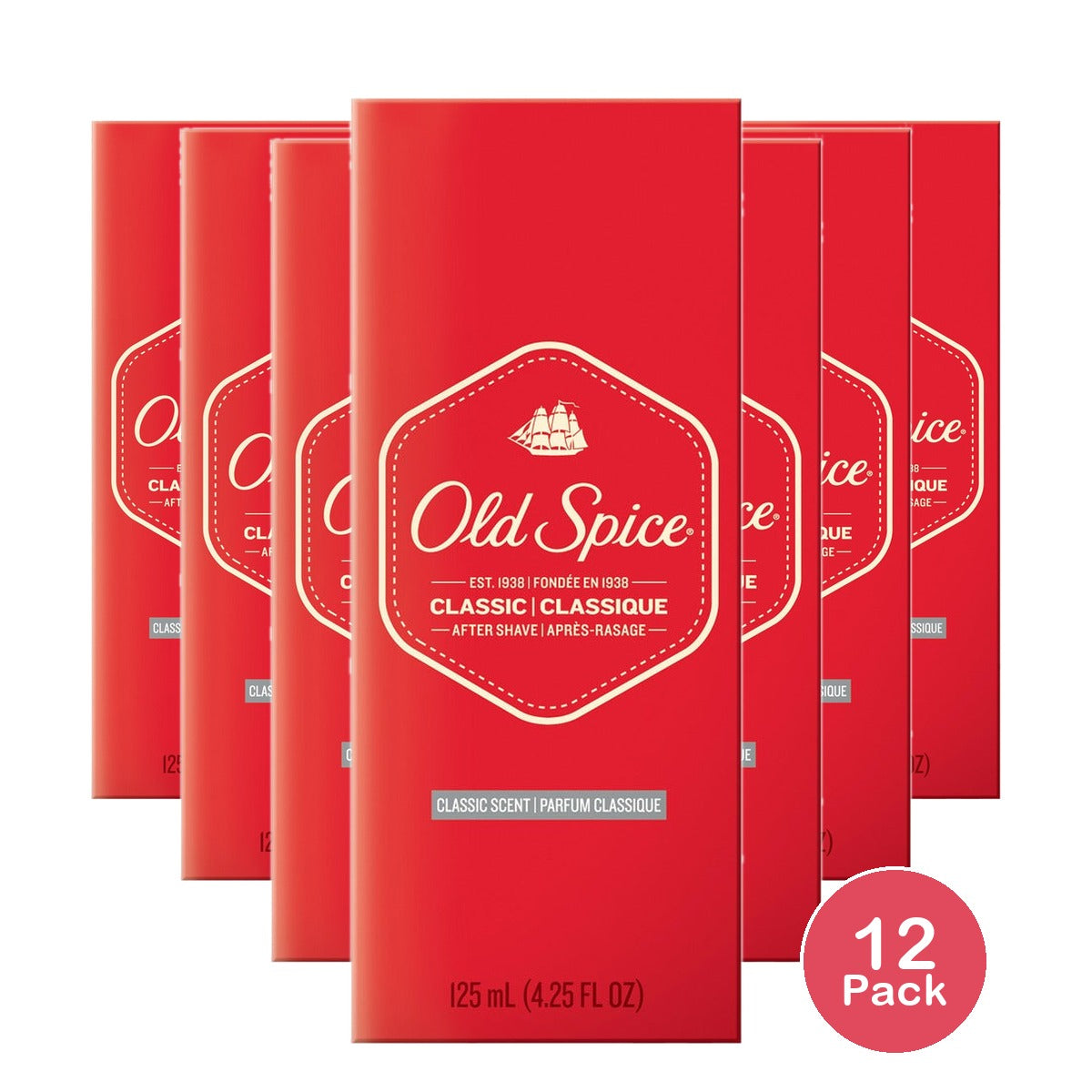 Old Spice After Shave Classic Scent 4.25 Oz (Pack of 12)