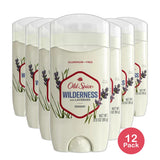 Old Spice Aluminum Free Deodorant Solid Wildnerness with Lavender 3Oz (Pack of 12)