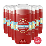 Old Spice Aluminum Free Men's Deodorant Invisible Solid Stick Champion Scent 3.0 oz (Pack of 12)