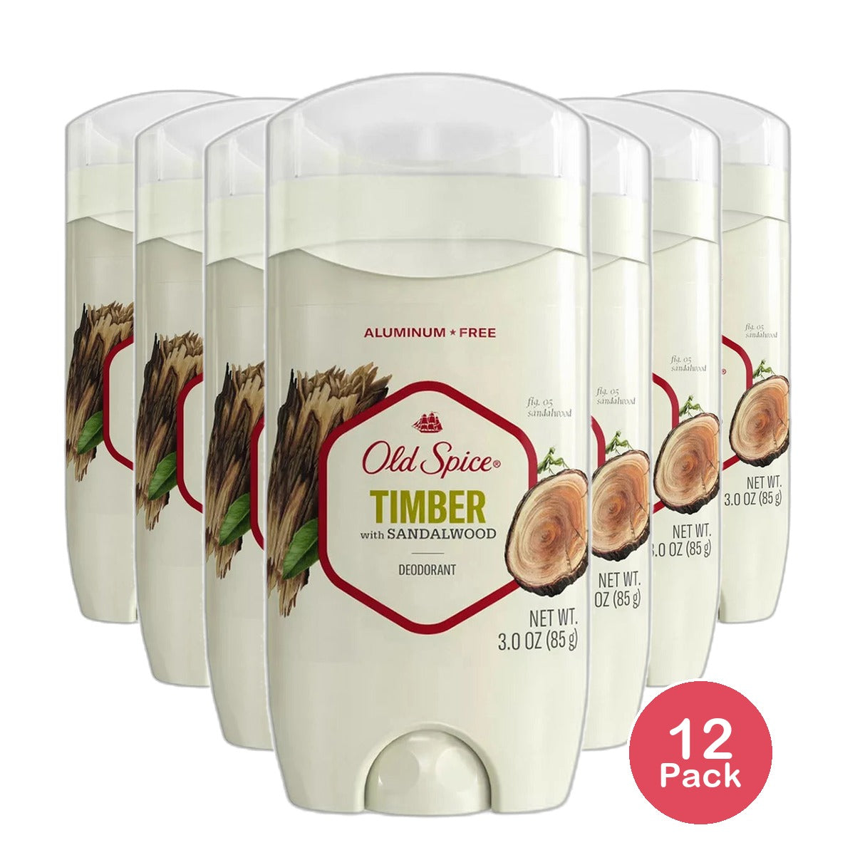 Old Spice Deodorant Fresher Collection Timber with Sandalwood 3Oz (Pack of 12)
