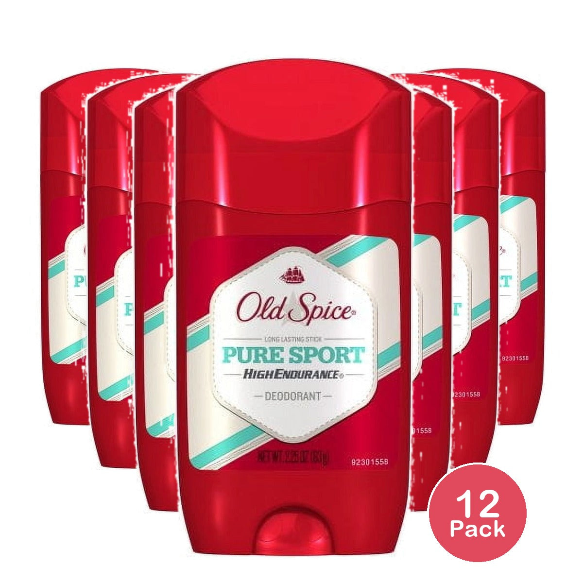 Old Spice Old Spice High Endurance Deodorant Long Lasting Stick Pure Sport, Pure 2.25 oz (Pack of 12)