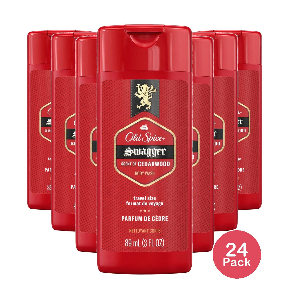 Old Spice Red Zone Swagger Body Wash 3 Fl Oz (Pack of 24)
