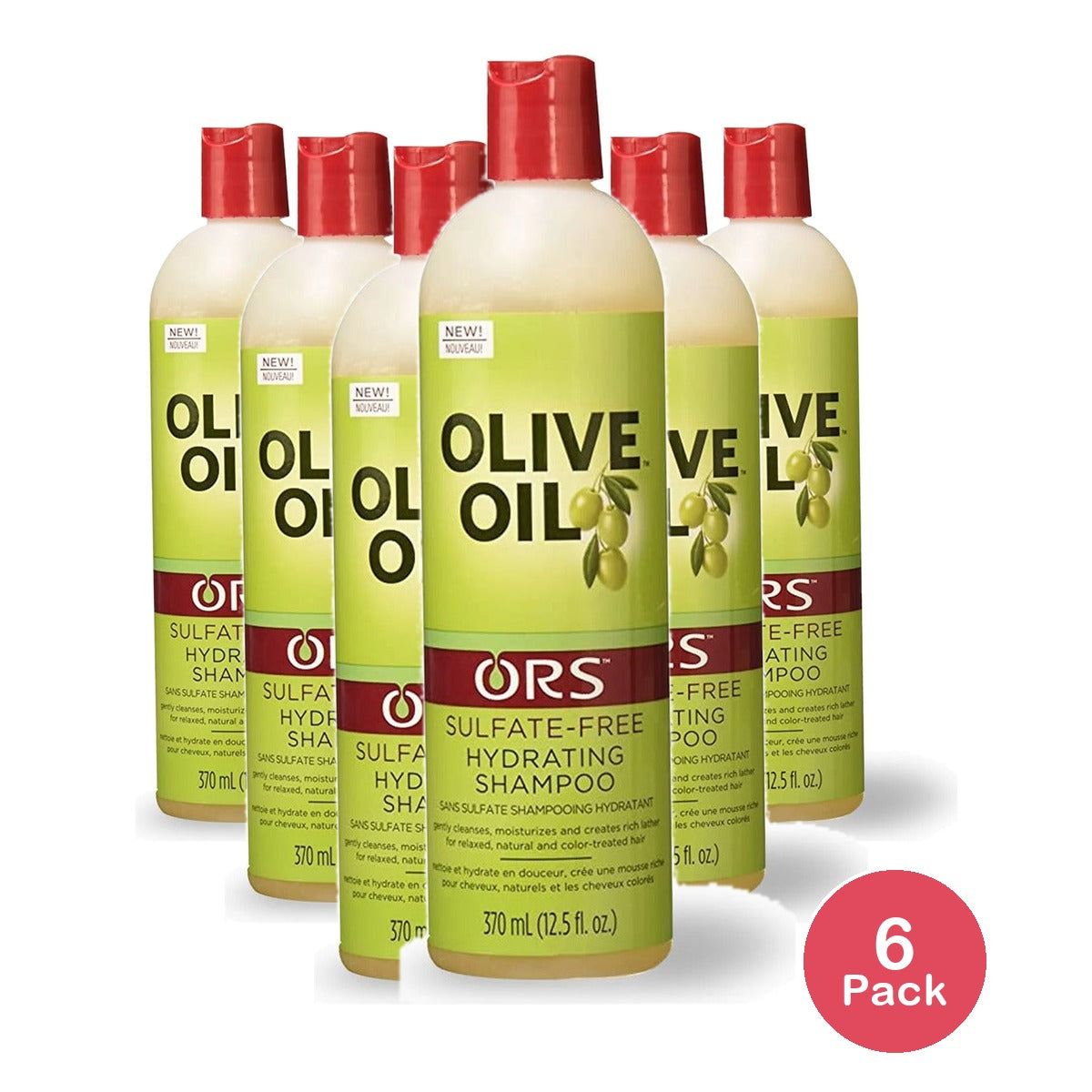 Olive Oil Sulfate-Free Hydrating Shampoo 12.5 Oz (Pack of 6)