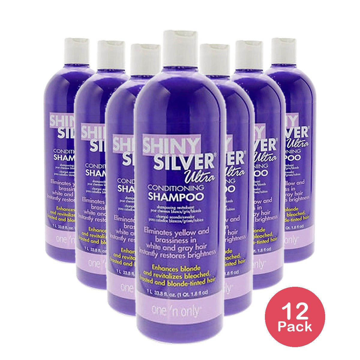 One n Only Shiny Silver Ultra Conditioning Shampoo 33.8 Oz (Pack of 12)