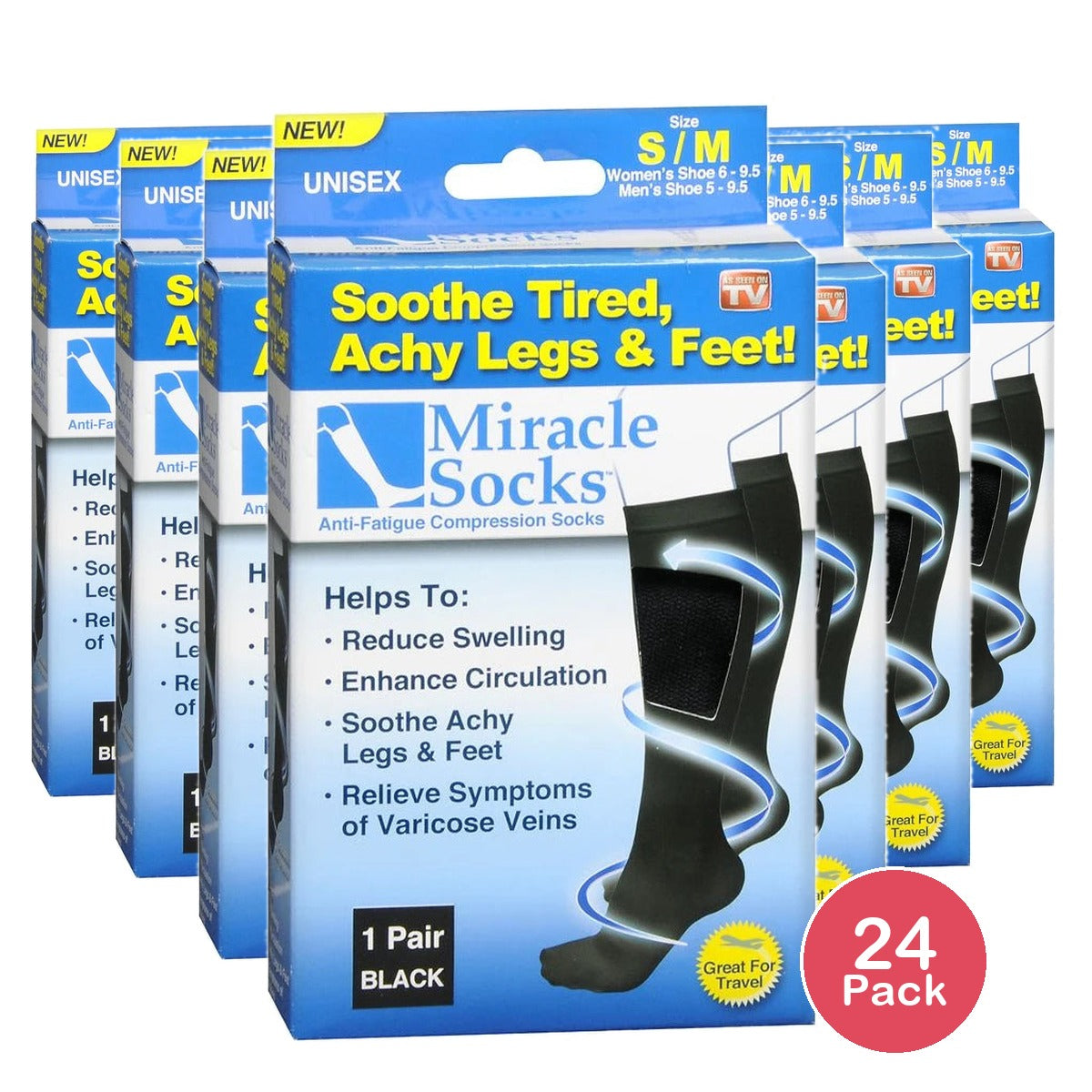 OnTel Miracle Socks Socks 1 ea 16 Oz (Pack of 24)