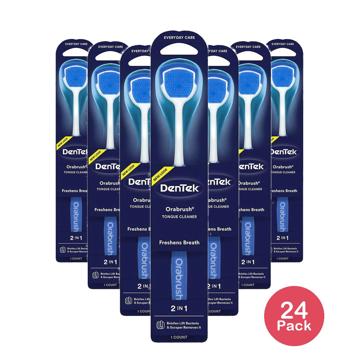 Orabrush Fresh Breath Tongue Cleaner 1 Pack (Pack of 24)