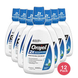 Orajel Antiseptic Mouth Sore Rinse For Mouth Sore Relief 16Oz (Pack of 12)