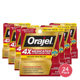 Orajel Instant Pain Relief For Severe Toothache Cooling Gel 0.25Oz (Pack Of 24)