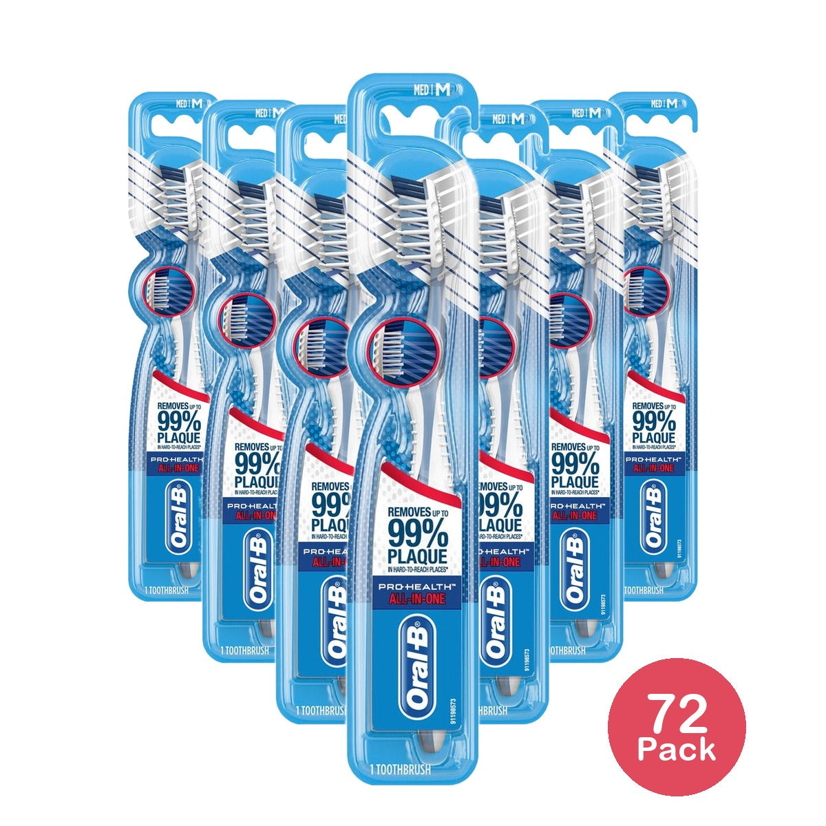 Oral-B CrossAction All In One Manual Toothbrush Medium (Pack of 72)