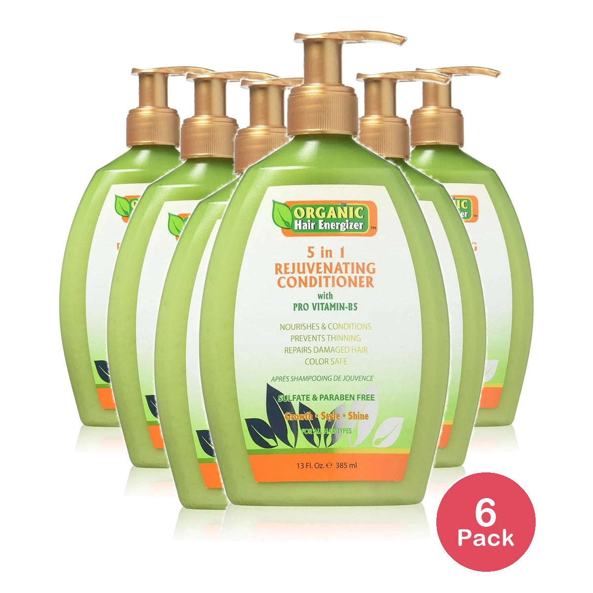 Organic Hair Energizer 5-In-1 Rejuvenating Conditioner 13oz 13 Oz (Pack of 6)