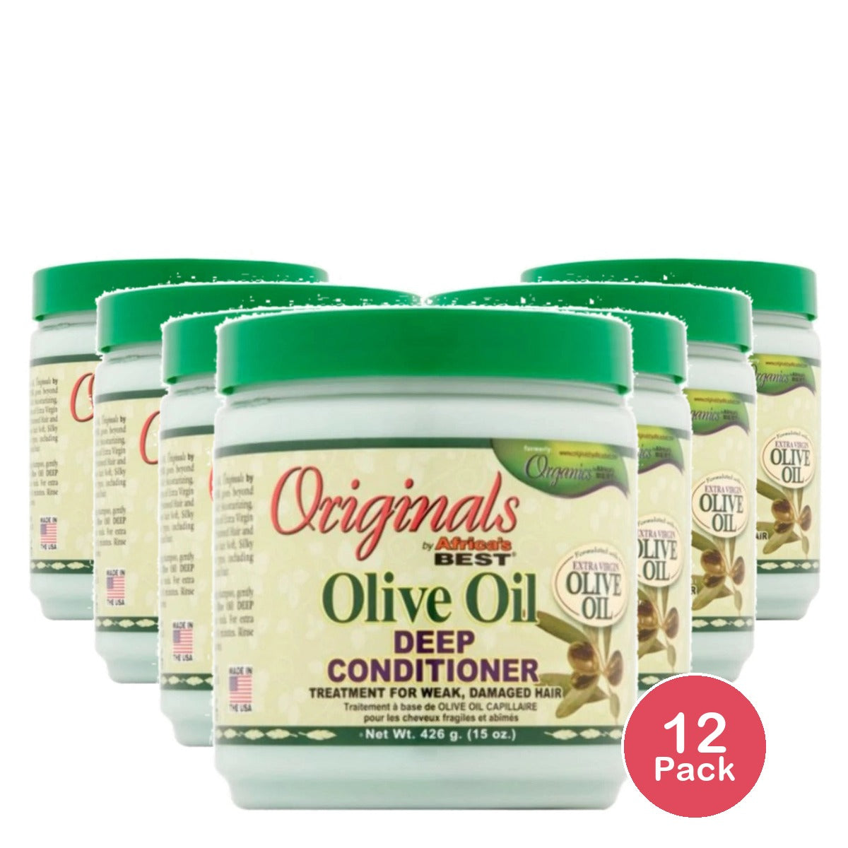 Originals by Africa's Best Olive & Shea Deep Conditioner Masque Dry Damaged Hair 15 Oz (Pack of 12)