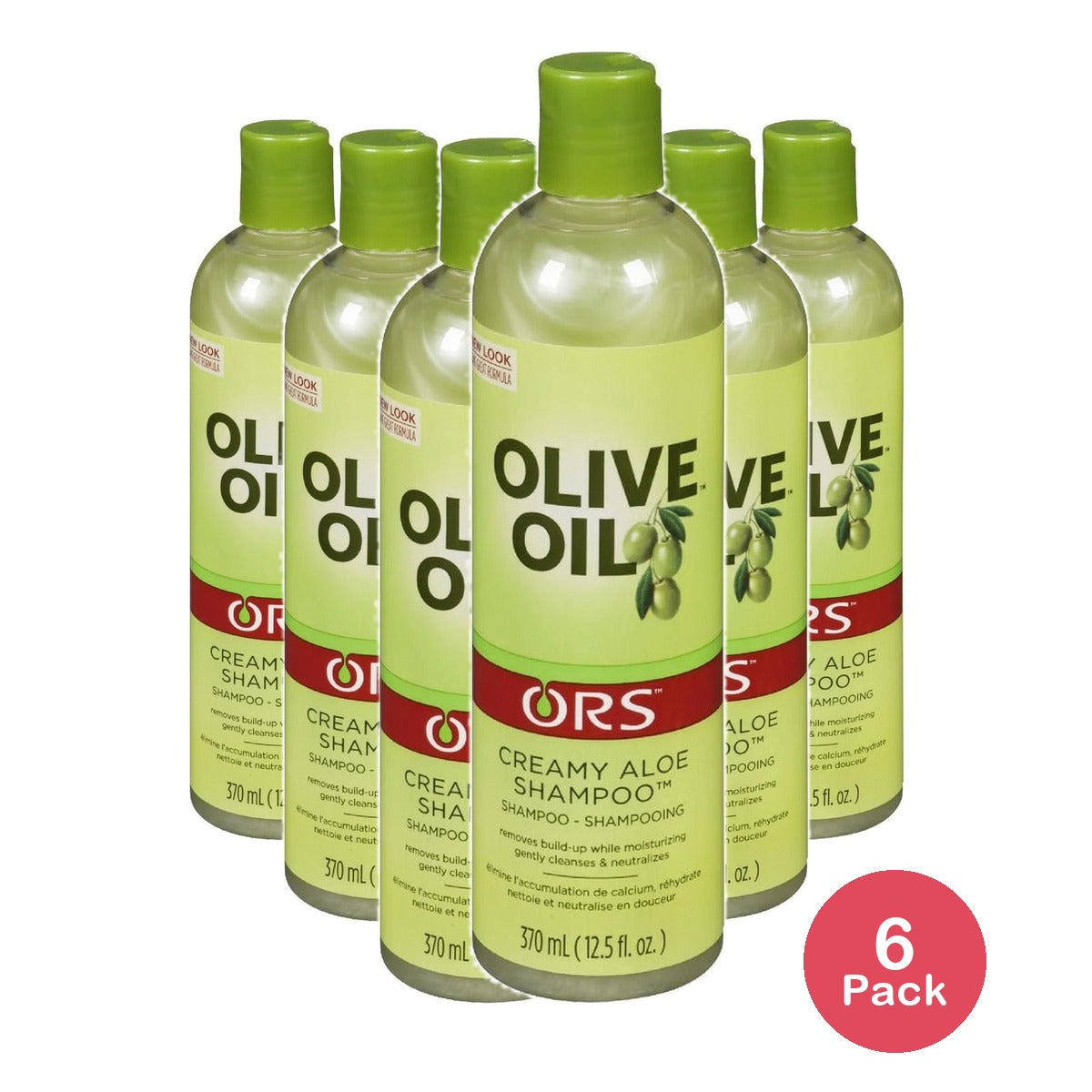 ORS Olive Oil Creamy Aloe Shampoo 12.5 Oz (Pack of 6)