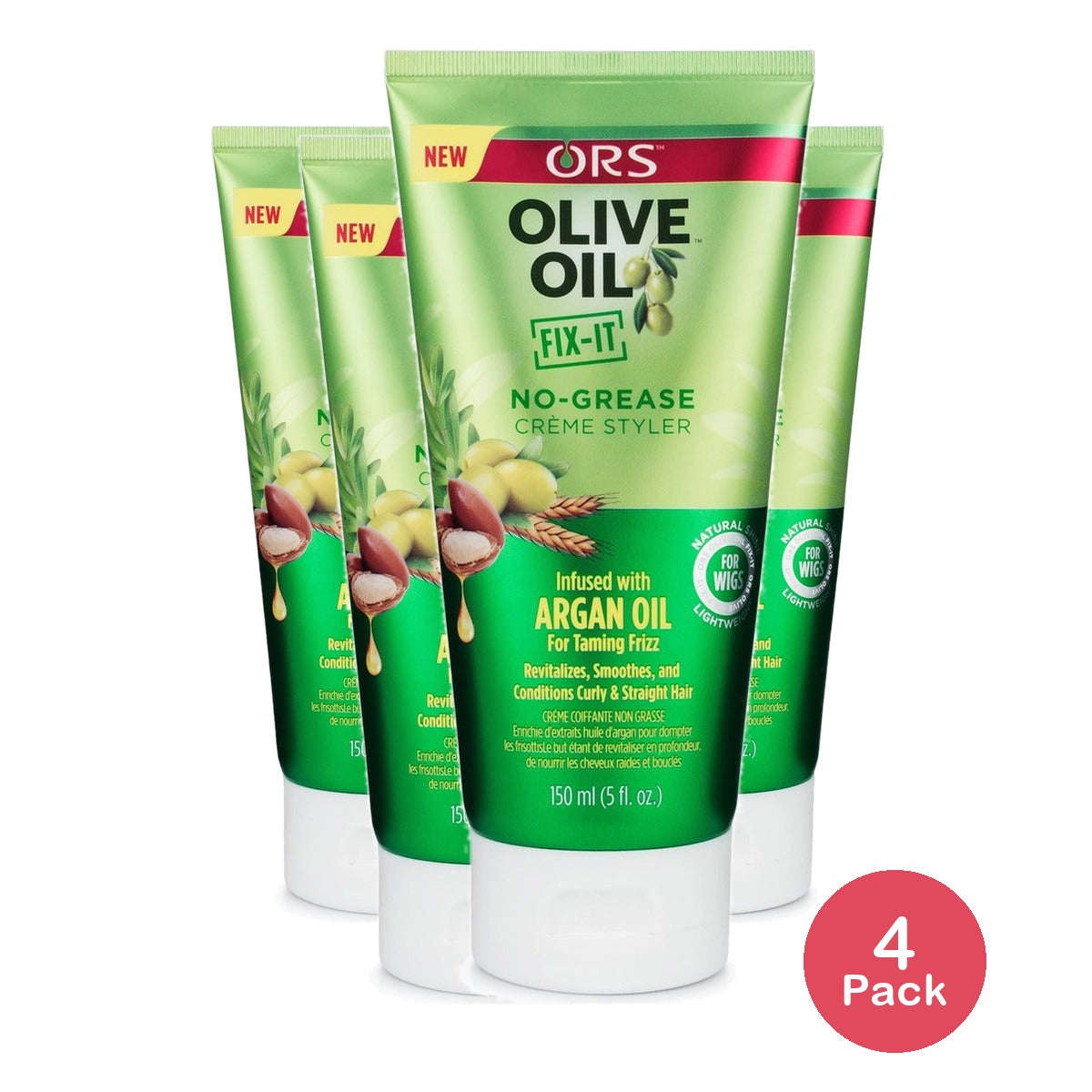 ORS Olive Oil Fix-It No-Grease Creme Styler 5 Oz (Pack of 4)