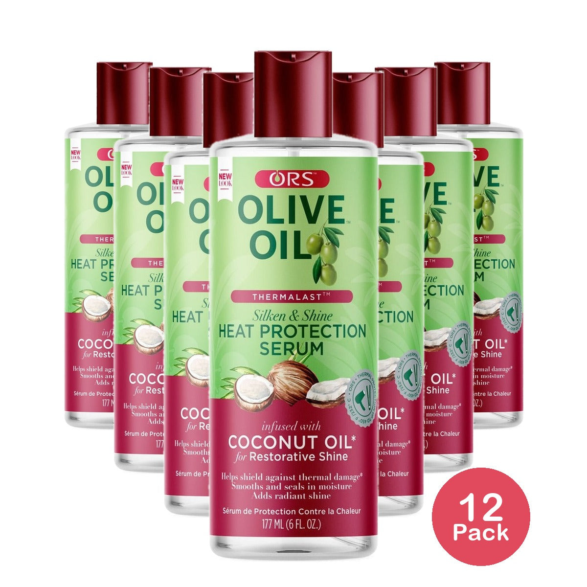ORS Olive Oil Heat Protection Serum 6 Oz (Pack of 12)