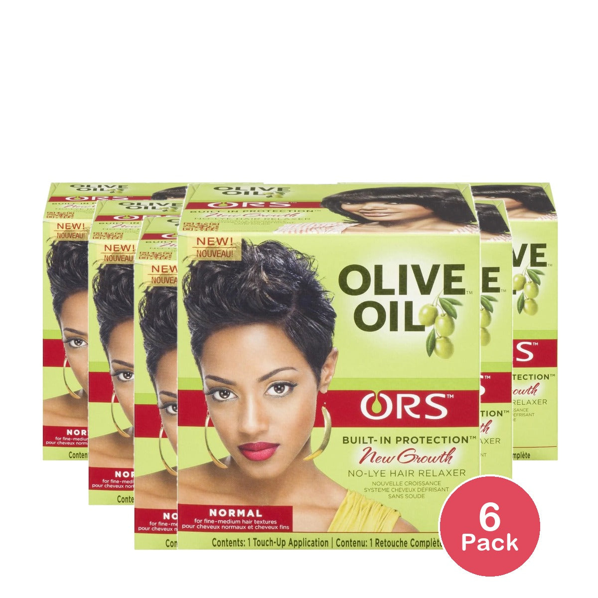 ORS Olive Oil New Growth Normal Hair Relaxer 3 Oz (Pack of 6)