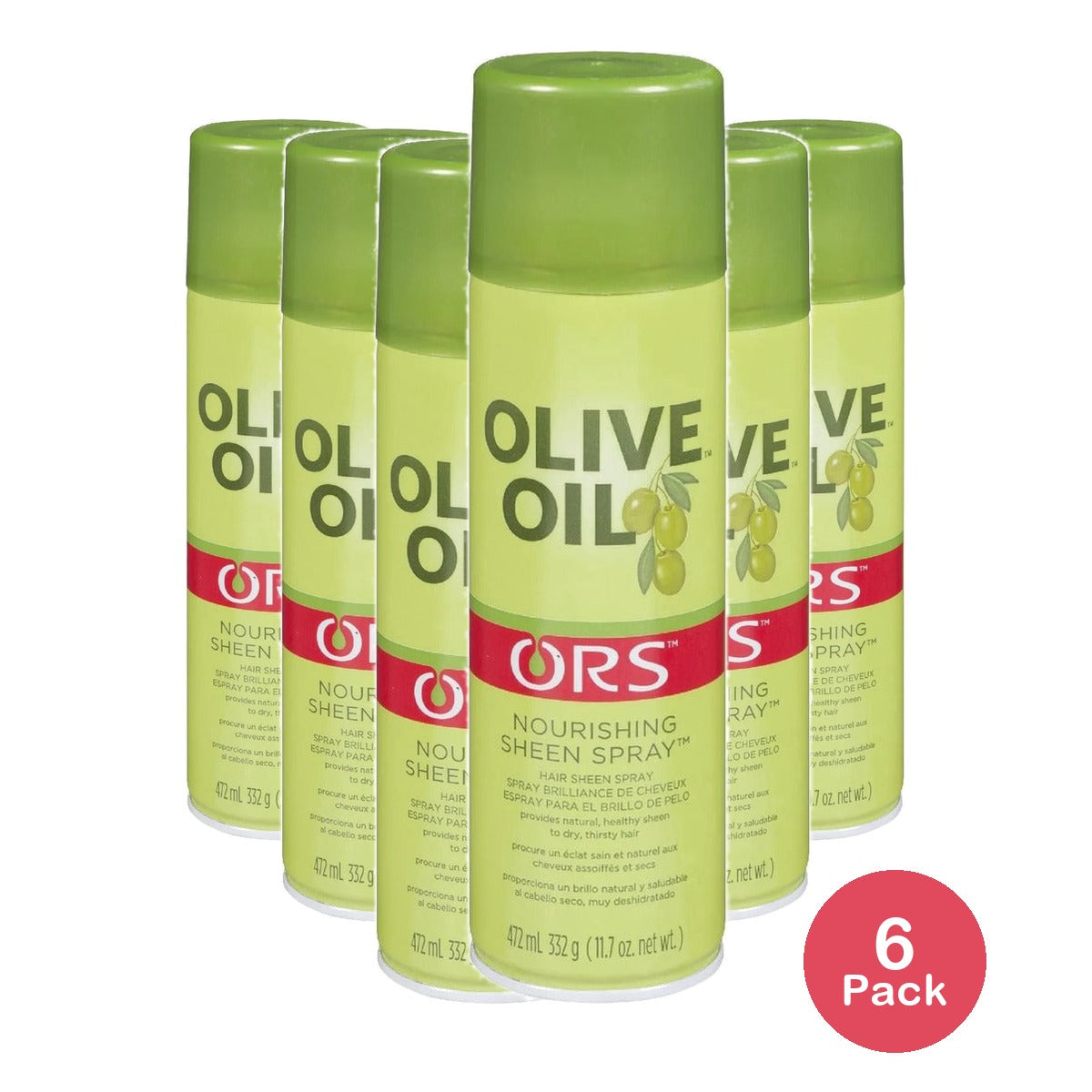 ORS Olive Oil Nourishing Sheen Spray 11.5 Oz (Pack of 6)