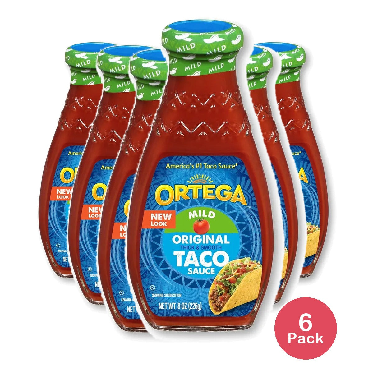 Ortega Taco Sauce Medium 8 oz (Pack of 6)