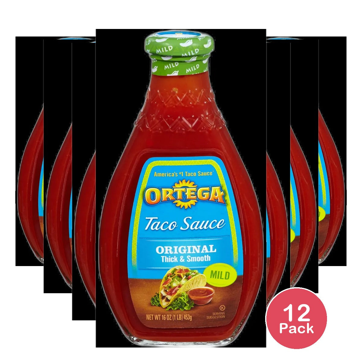 Ortega Thick & Smooth Taco Sauce Mild 16 oz (Pack of 12)