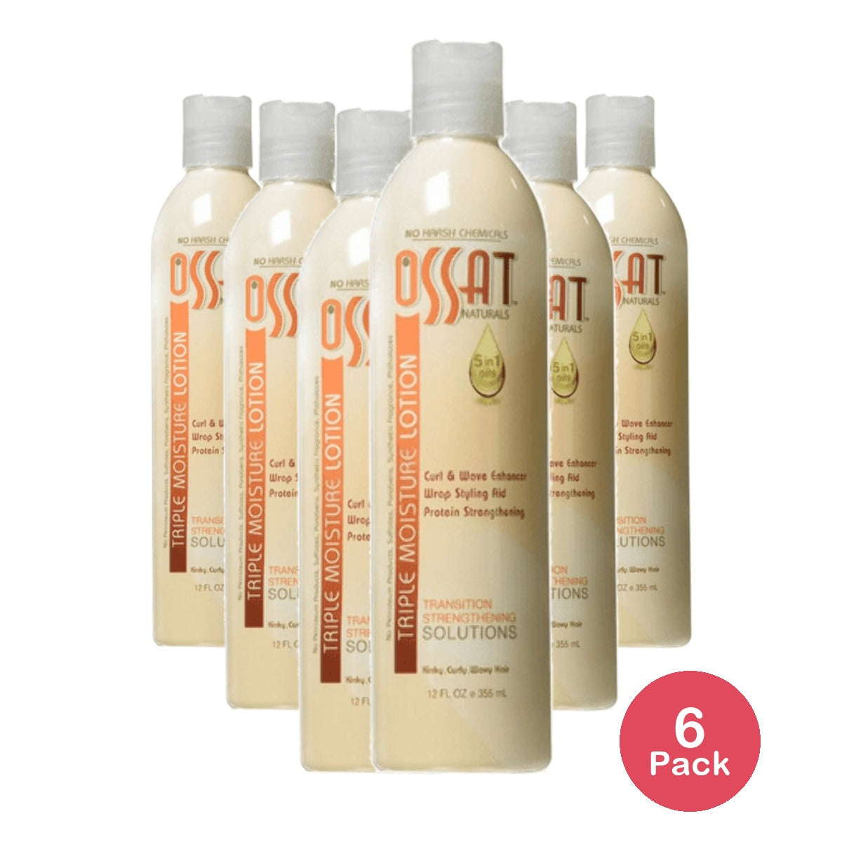 Ossat Naturals Triple Moisture Lotion 12 Oz (Pack of 6)