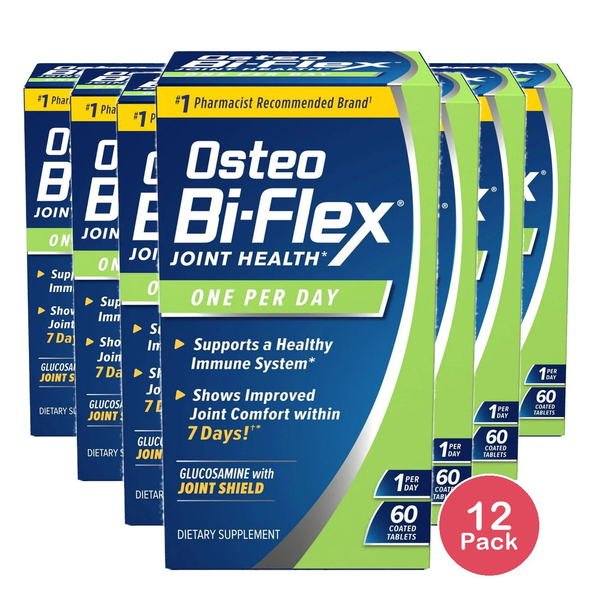 Osteo Bi-Flex Dietary Supplement For Joint Care Coated Caplets - 60 9.6 Oz (Pack of 12)
