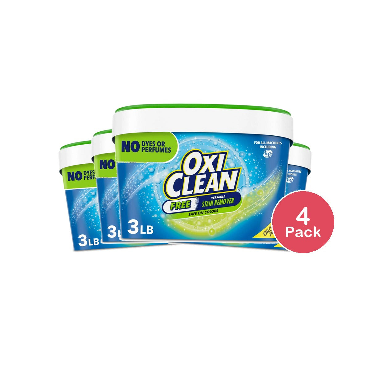 OxiClean Versatile Stain Remover Free Powder - 48 oz (Pack of 4)