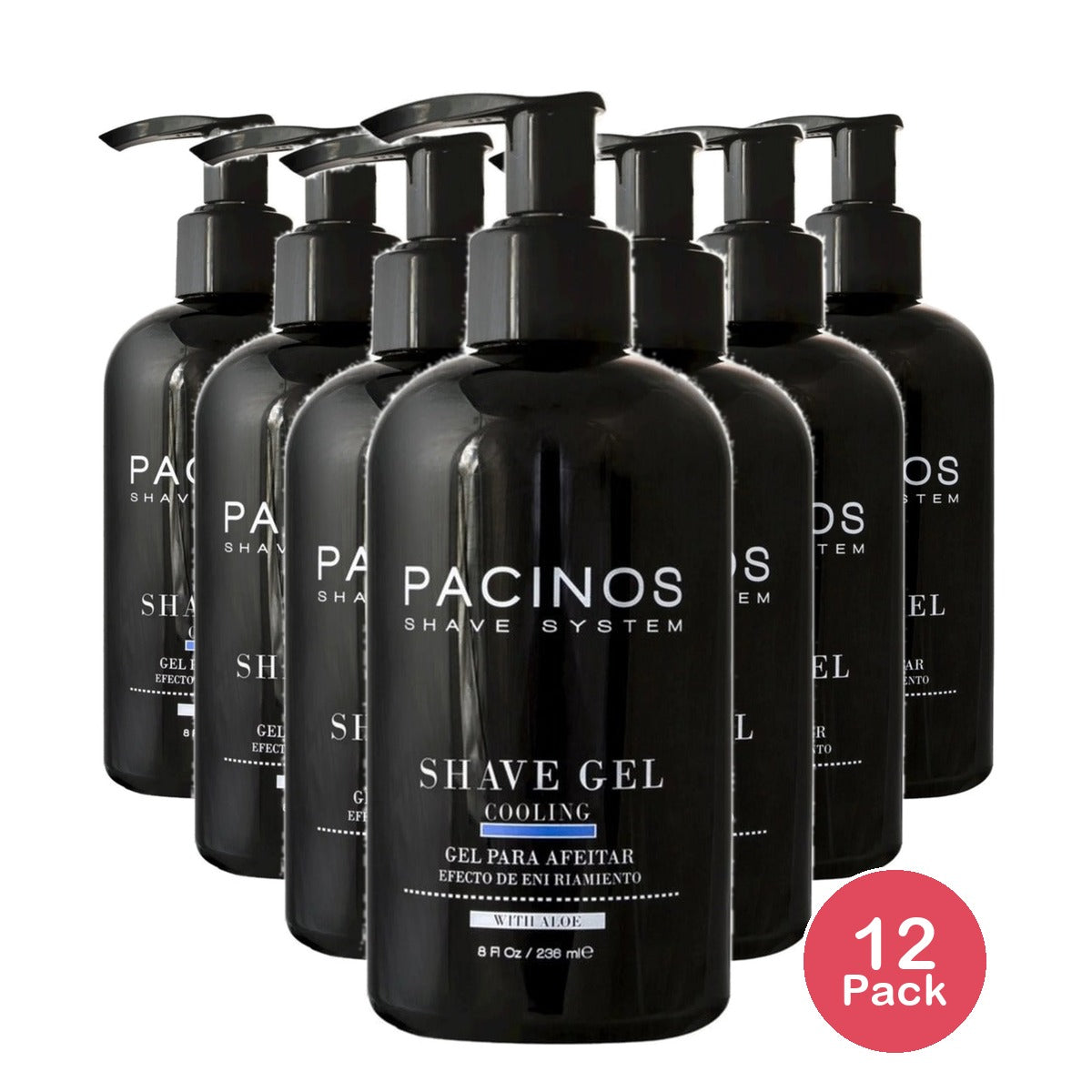 Pacinos Signature Line Cooling Shave Gel with Aloe 8 Oz (Pack of 12)