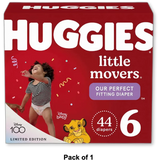 Huggies Little Movers Baby Diapers Size 6 65.6Oz (Pack of 1)
