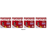 Huggies Little Movers Baby Disposable Diapers Size 6 Pack Of 4)