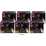 U by Kotex Balance Heavy Ultra Thin Pads Plus Wings 5.56oz (Pack of 6)