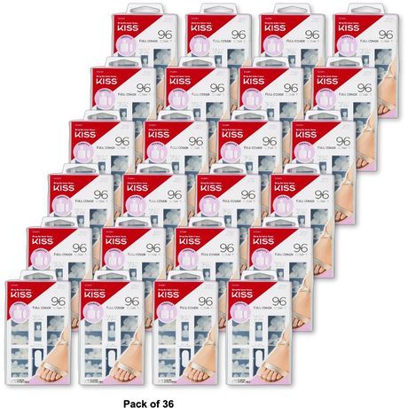 Kiss Full Cover Toenails Short Length 2.4oz (Pack of 36)