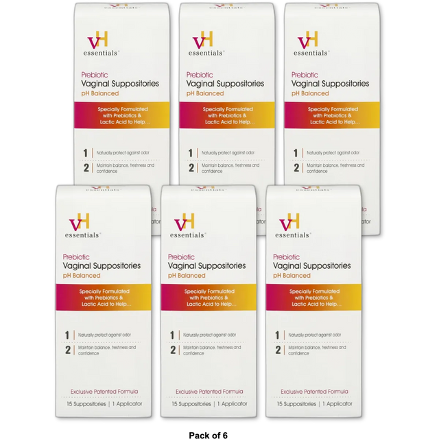 Vh Essentials Prebiotic Vaginal Suppositories15 Ea 1.6Oz (Pack Of 6)