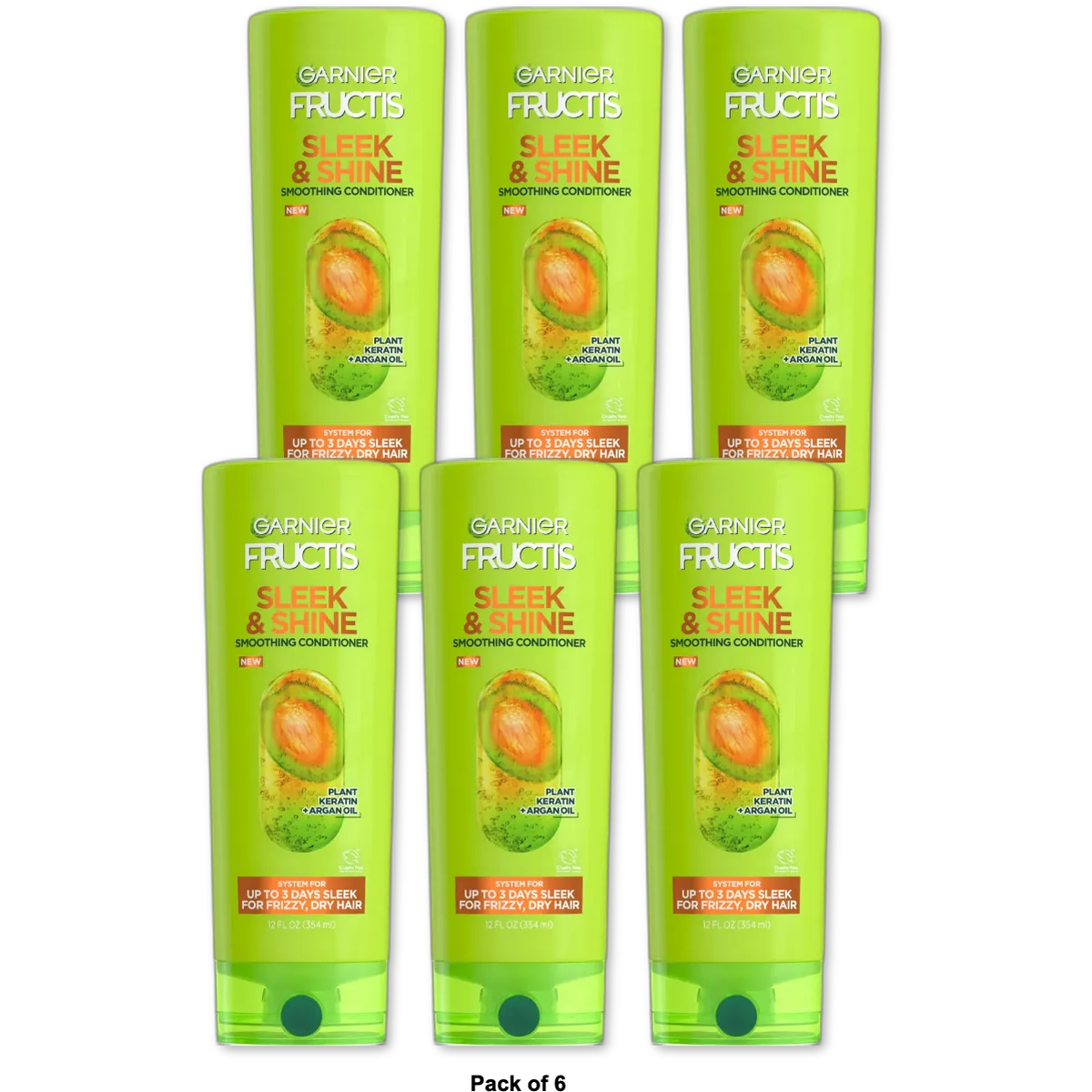 Garnier Fructis Sleek And Shine Fortifying Conditioner 12Oz (Pack of 6)