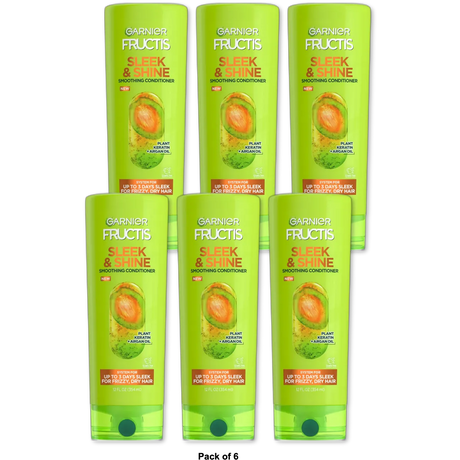 Garnier Fructis Sleek And Shine Fortifying Conditioner 12Oz (Pack of 6)